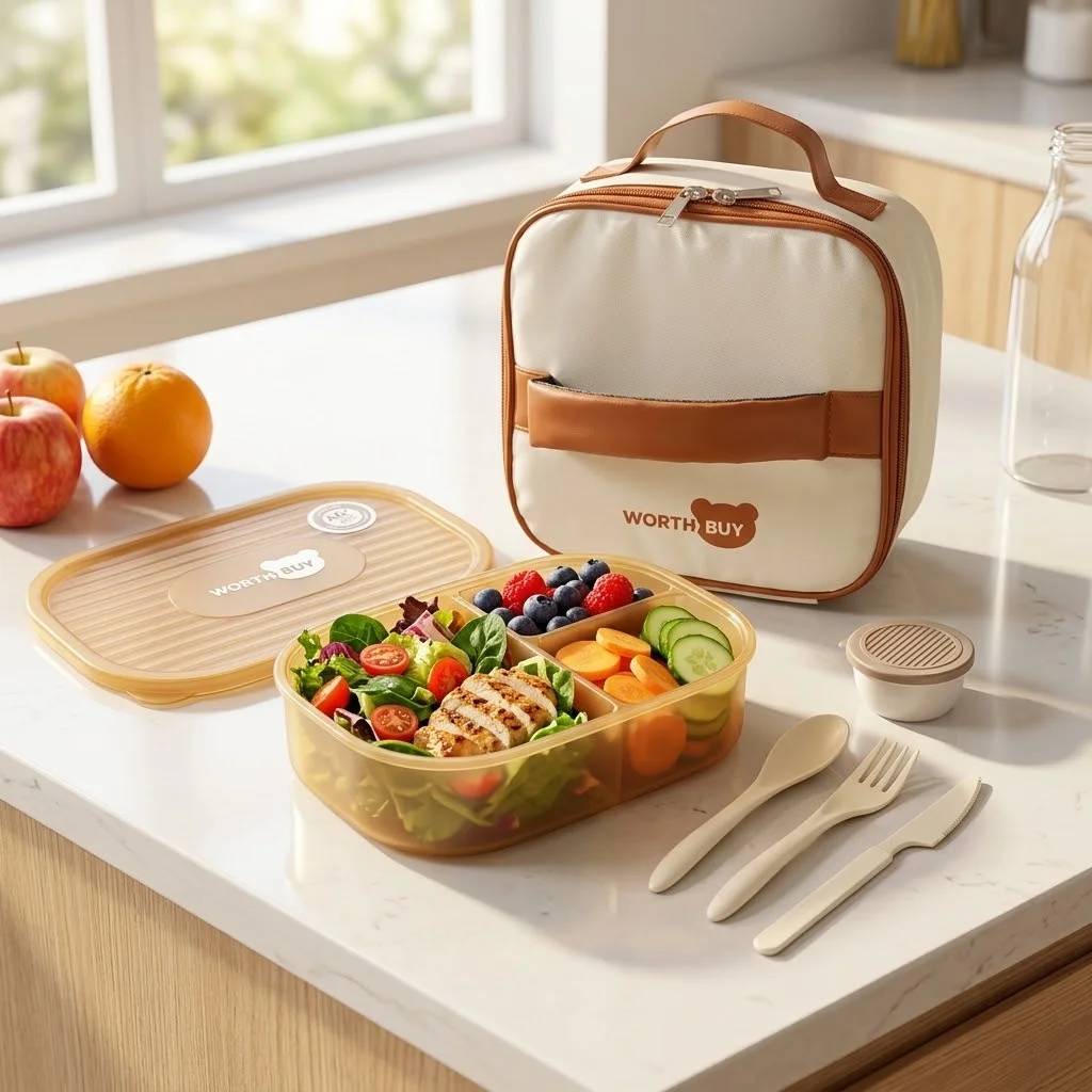 Detachable Plastic Bento Box M - Food Storage With Dividers 评论和价格