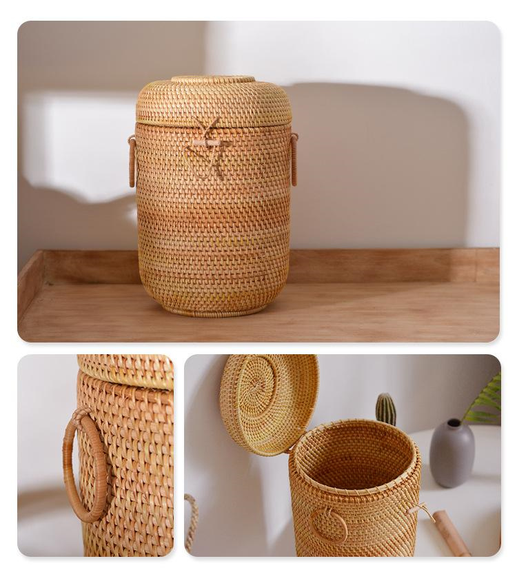Handwoven Rattan Tea Storage B - Food Storage With Dividers 评论和价格