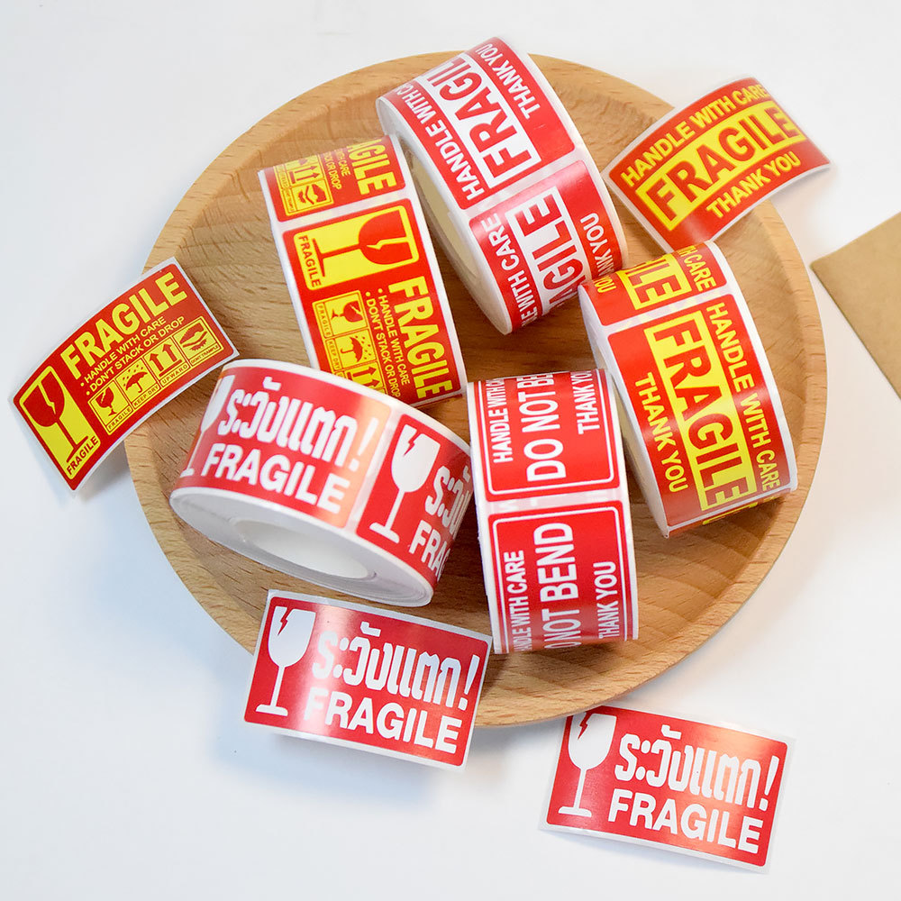 250Pcs Fragile Warning Sticker - Food Storage Labels 评论和价格
