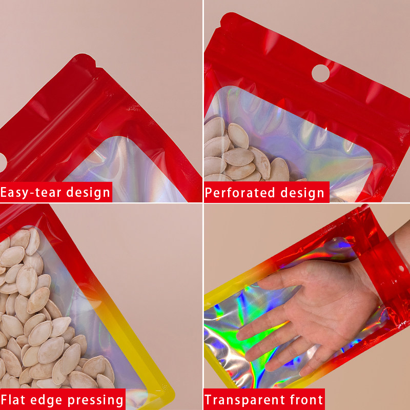 Holographic Color Square Zippe - Food Storage Bag 评论和价格