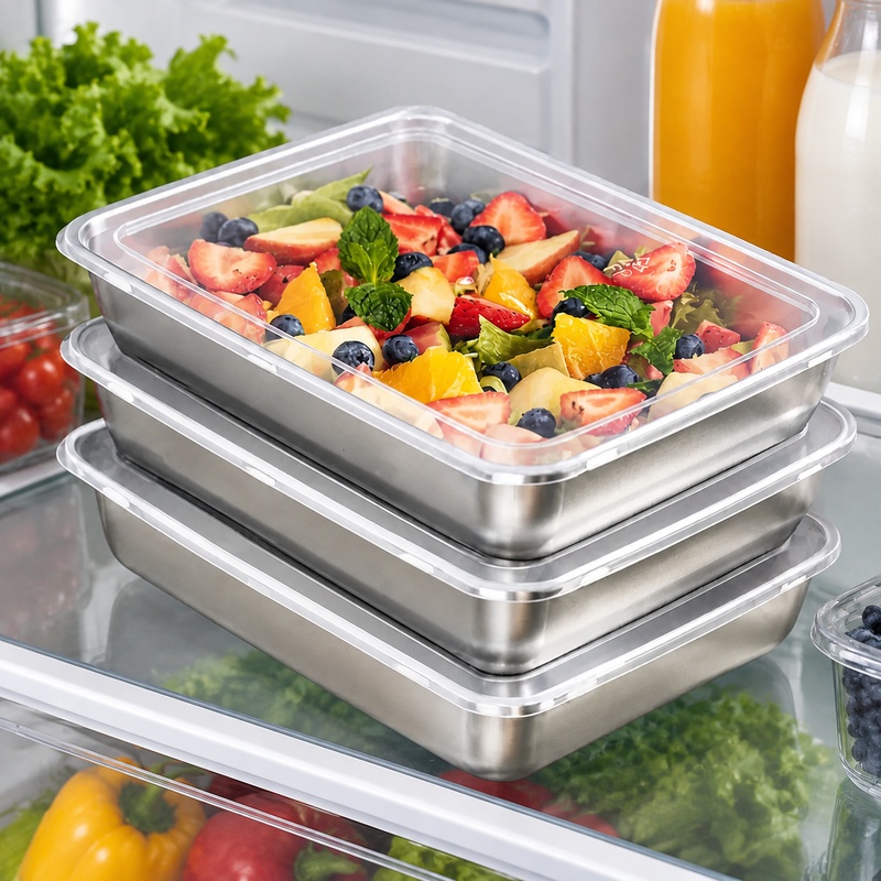3-Piece Stainless Steel Food C - Food Storage Meals 评论和价格