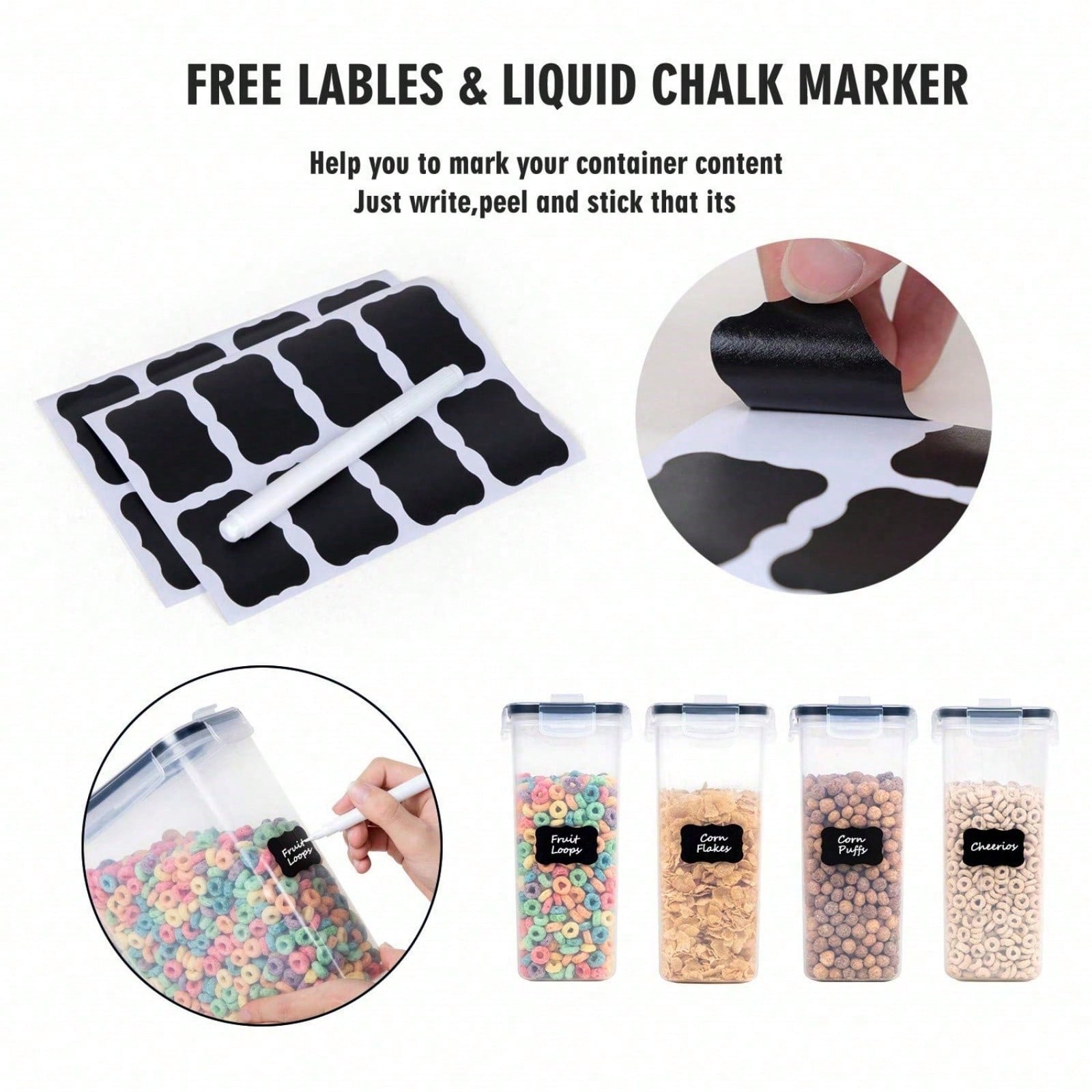 4 Pack Airtight Cereal & Dry F - Food Storage Meals 评论和价格