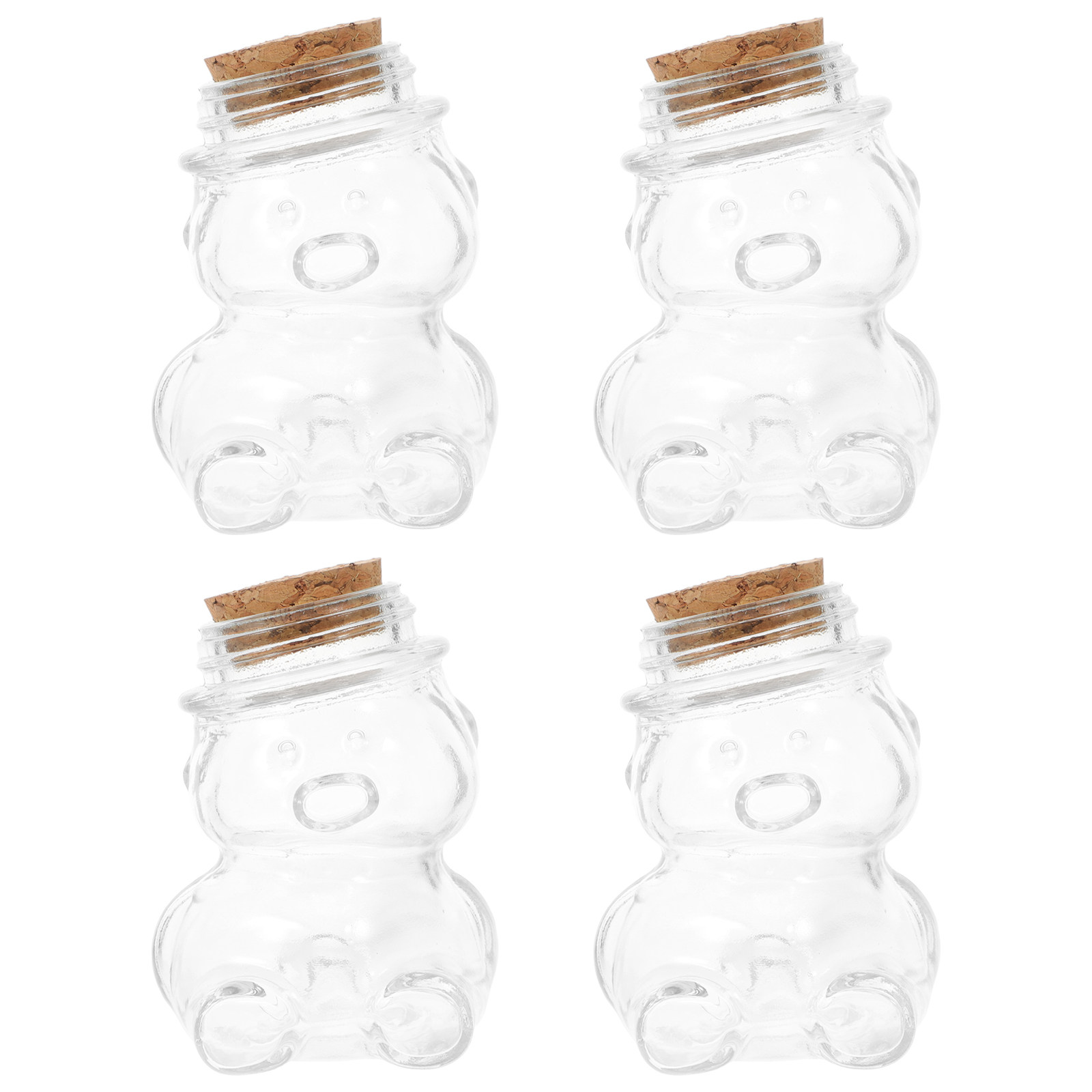 4Pcs Transparent Glass Candy J - Food Storage Containers 评论和价格