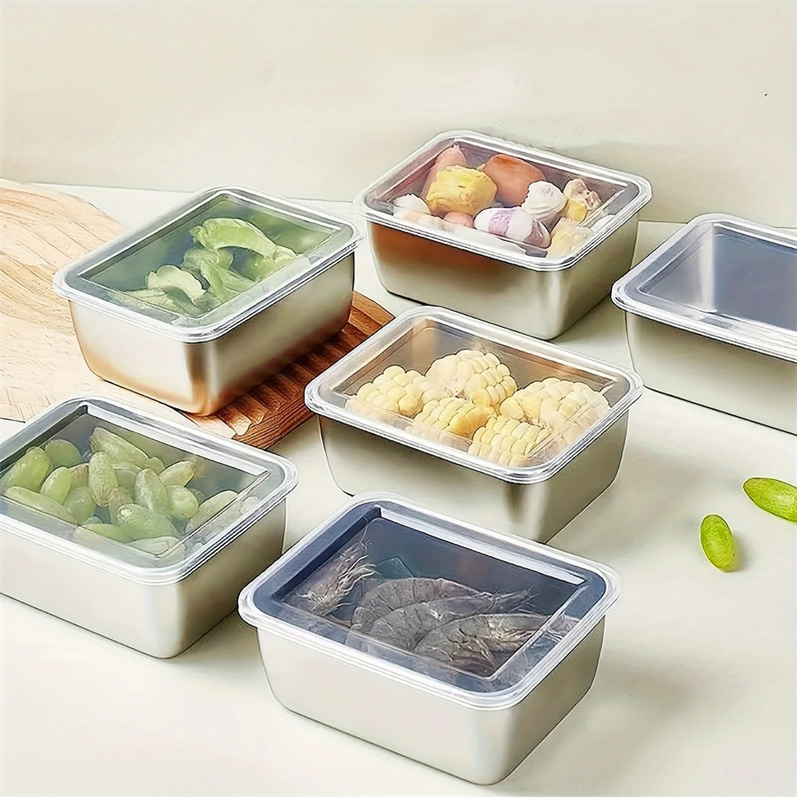 1/3/5pcs Stainless Steel Food  - Food Storage Oven Safe 评论和价格