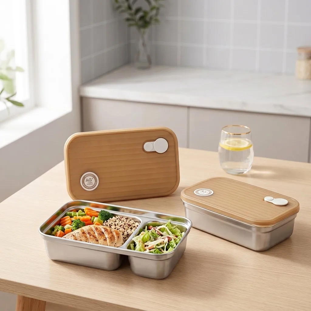 304 Stainless Steel Bento Box  - Food Storage With Dividers 评论和价格